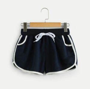 Drawstring Waist Ringer Shorts
